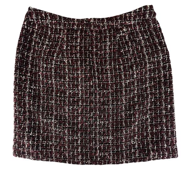 NWT Ann Taylor Loft 8P Mini Skirt | Purple Tweed Boucle Preppy Coquette Sparkle - Picture 15 of 16